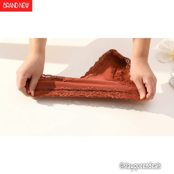 Soft Cotton Lace Brazilian Panties 6-Pack Women's Underwear - Picture 7 of 7